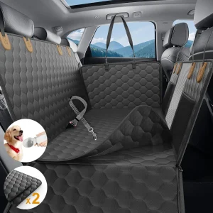 Waterproof Pet Travel Foldable Dog Car Seat, Safety Hammock,  Rear Back Seat Protector