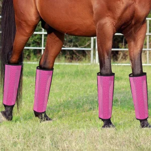 Set of 4 Horse Leg Mosquito Protective Cover Horse Foot Protective Cover Breathable Mesh Horse Boots for Preventing Legs Reduces